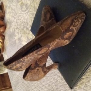 Kenneth Cole Leather Snake Heels
